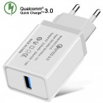Universal QC3.0 USB Quick Charger 18W Fast USB Charger Wall Mobile Phone Charger For iPhone Samsung Huawei Xiaomi US/EU Plug