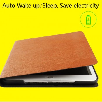 For New iPad 9.7 inch 2017 2018/ iPad Air 1 2, YWVAK Simplicity PU Leather Smart Cover Folio Case Auto Wake Cover Case