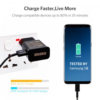 Samsung S8 S9 plus note9 Original Fast Charger 9V1.67A  Quick Adapter EU/US Note8 S9 S8 C5 C7 C9 pro 1.2/1.5M USB Type C Cable