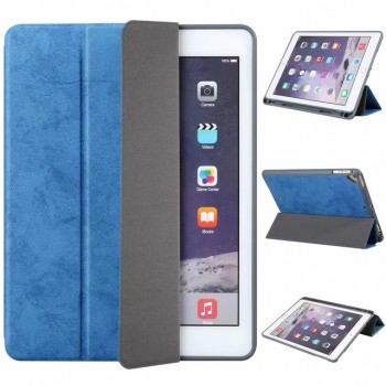 For iPad 2018 Case Soft Silicone Back Holder for iPad pencil Trifold Stand Smart Case for iPad 9.7 2018 Cover A1893 A1954