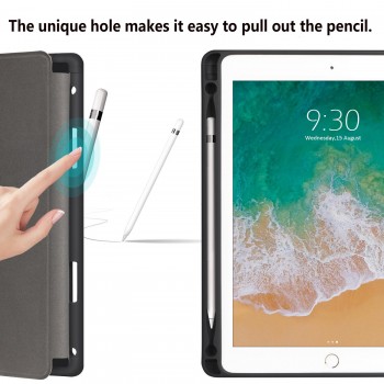 For iPad 2018 Case Soft Silicone Back Holder for iPad pencil Trifold Stand Smart Case for iPad 9.7 2018 Cover A1893 A1954