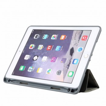 For iPad 2018 Case Soft Silicone Back Holder for iPad pencil Trifold Stand Smart Case for iPad 9.7 2018 Cover A1893 A1954