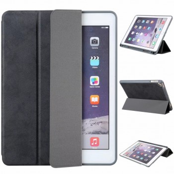 For iPad 2018 Case Soft Silicone Back Holder for iPad pencil Trifold Stand Smart Case for iPad 9.7 2018 Cover A1893 A1954