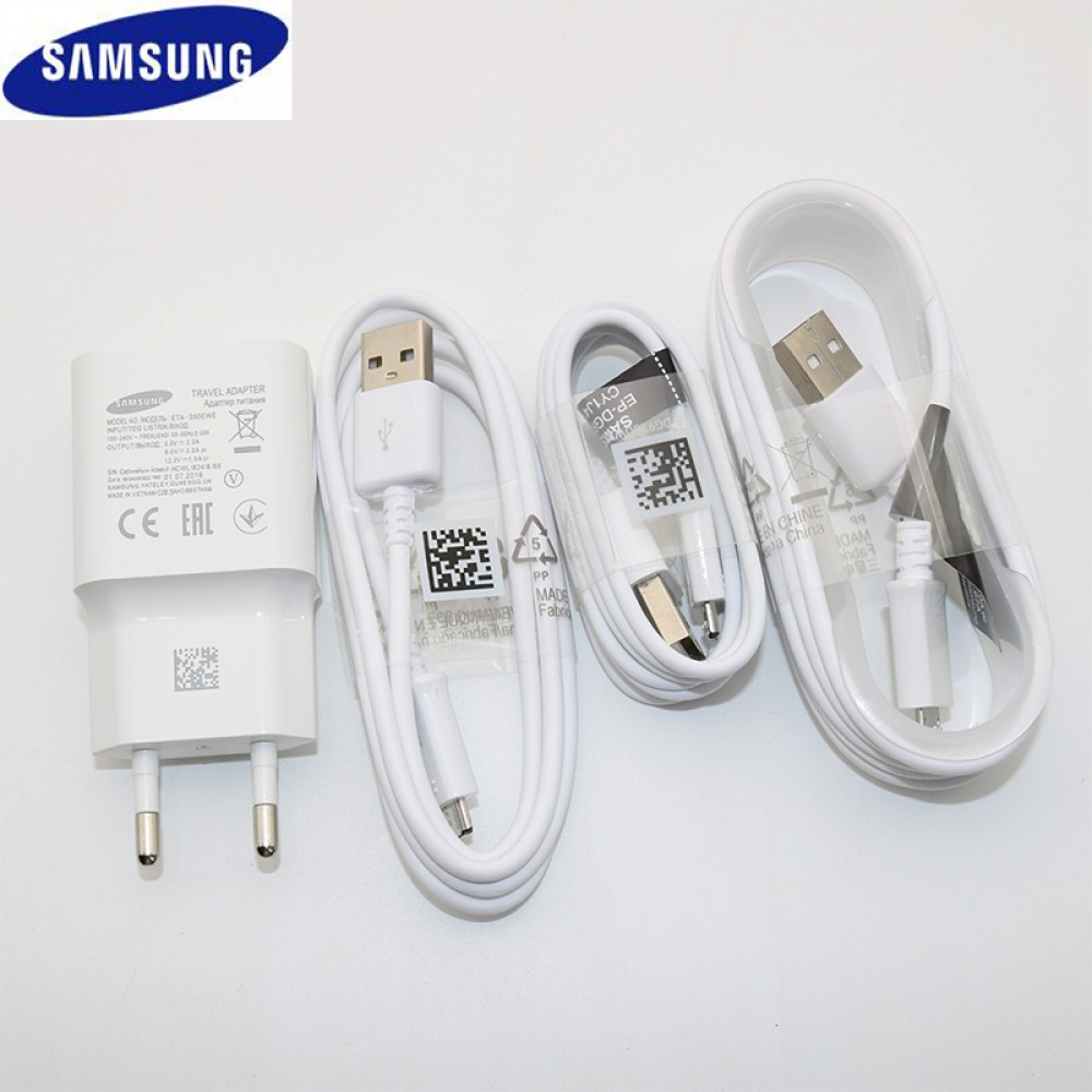 Original Samsung Galaxy S6 S7 edge Travel Quick Charger 9V2A amp; 5V2A Fast Adapter 1.5m Micro USB Cable Note4 Note5 note edge