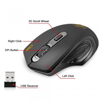 imice USB Wireless mouse 2000DPI Adjustable USB 3.0 Receiver Optical Computer Mouse 2.4GHz Ergonomic Mice For Laptop PC Mouse
