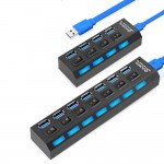EASYIDEA USB HUB 3.0 4/7 Ports Micro USB 3.0 HUB Splitter With Power Adapter USB Hab High Speed 5Gbps USB Splitter 3 HUB For PC