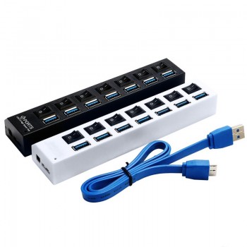 EASYIDEA USB HUB 3.0 4/7 Ports Micro USB 3.0 HUB Splitter With Power Adapter USB Hab High Speed 5Gbps USB Splitter 3 HUB For PC