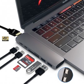 Mosible USB 3.1 Type-C Hub To HDMI Adapter 4K Thunderbolt 3 USB C Hub with Hub 3.0 TF SD Reader Slot PD for MacBook Pro/Air 2018