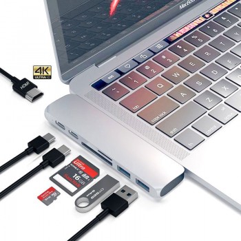 Mosible USB 3.1 Type-C Hub To HDMI Adapter 4K Thunderbolt 3 USB C Hub with Hub 3.0 TF SD Reader Slot PD for MacBook Pro/Air 2018