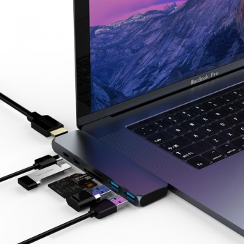Mosible USB 3.1 Type-C Hub To HDMI Adapter 4K Thunderbolt 3 USB C Hub with Hub 3.0 TF SD Reader Slot PD for MacBook Pro/Air 2018