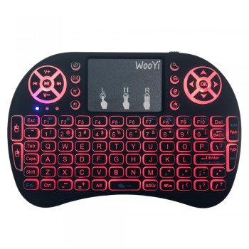 7 color backlit i8 Mini Wireless Keyboard 2.4ghz English Russian 3 colour Air Mouse with Touchpad Remote Control Android TV Box