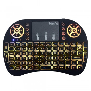7 color backlit i8 Mini Wireless Keyboard 2.4ghz English Russian 3 colour Air Mouse with Touchpad Remote Control Android TV Box