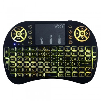 7 color backlit i8 Mini Wireless Keyboard 2.4ghz English Russian 3 colour Air Mouse with Touchpad Remote Control Android TV Box