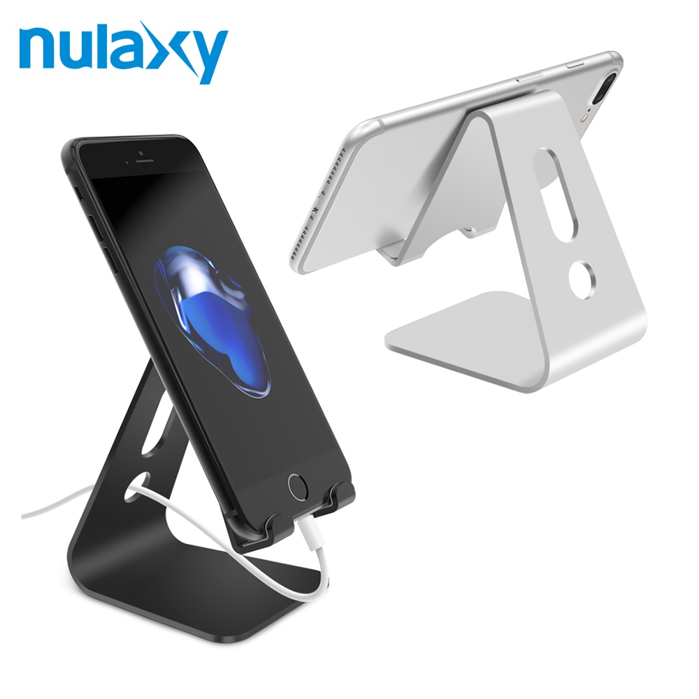 Nulaxy Universal Mobile Phone Holder Stand Aluminium Alloy Desk Holder For Phone Charging Stand Cradle Mount For iPhone Support