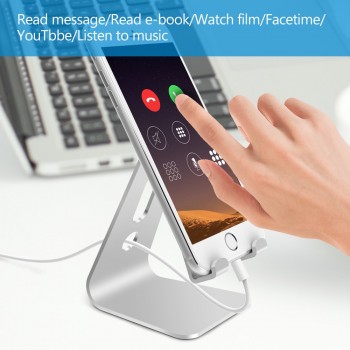 Nulaxy Universal Mobile Phone Holder Stand Aluminium Alloy Desk Holder For Phone Charging Stand Cradle Mount For iPhone Support