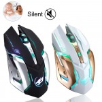 Rechargeable T1 Wireless Silent LED Backlit USB Optical Ergonomic Gaming Mouse LOL Gaming Mouse Surfing The Mouse # ZC