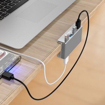 Orico Clip Design 4 Ports USB 3.0 HUB Aluminum Alloy Clip-type Portable Size Travel Charger Charging Hub Station for Laptop