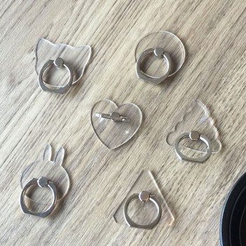 Universal Stent Mobile Phone Holder Stand Finger Ring Magnetic For cute Cell Smart Phone Transparent holder for iphone XS MAX 8