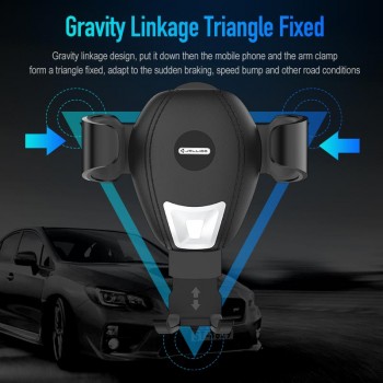 Intelligent Gravity Sensor Car Phone Holder for iPhone XS XR Fast QI Wireless Charger Air Vent Mount Mobile Phone Holder Stand