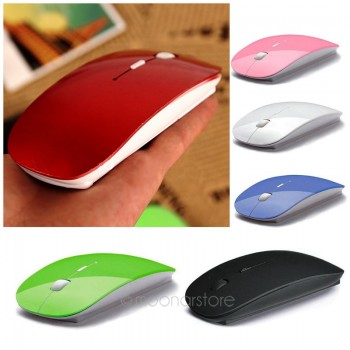 2018 promotion Computer Mouse Mice for Laptop Notebook! Ultra Thin 2.4G Optical Wireless Mouse USB Receiver Air Mouse Cordless