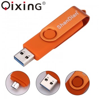 QIXING USB flash drive OTG high Speed drive 64 GB 32 GB 16 GB 8 GB 4GB external storage double Application Micro USB Stick