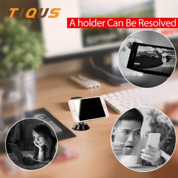 TIQUS Magnetic Phone Holder Car 360 Degree GPS Universal Mobile Phone Magnet Mount Air Vent Car Holder For iPhone X 7 8 Samsung