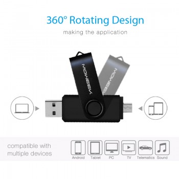 Moweek USB Flash Drive 2018 cle usb 2.0 stick 64G otg pen drive Smartphone Pendrive 4g 8g 16g 32g 128G storage devices for gift