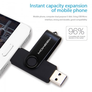Moweek USB Flash Drive 2018 cle usb 2.0 stick 64G otg pen drive Smartphone Pendrive 4g 8g 16g 32g 128G storage devices for gift