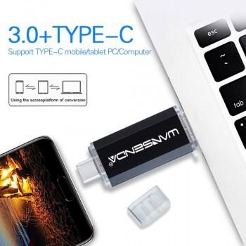 Hotsale WANSENDA OTG Usb Stick Type C Pen Drive 128GB 64GB 32GB 16GB USB Flash Drive 3.0 High Speed Pendrive for Type-C Device