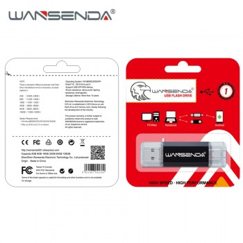 Hotsale WANSENDA OTG Usb Stick Type C Pen Drive 128GB 64GB 32GB 16GB USB Flash Drive 3.0 High Speed Pendrive for Type-C Device