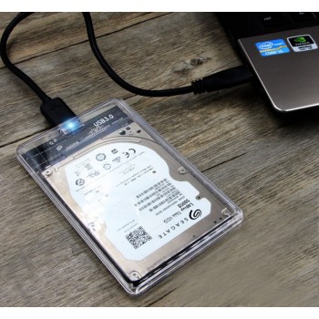 CHIPAL Transparent 2.5 inch HDD SSD Case Sata to USB 3.0 Adapter Free 5 Gbps Box Hard Drive Enclosure Support 2TB UASP Protocol