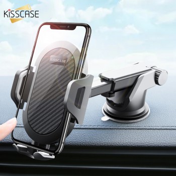 KISSCASE Windshield Gravity Sucker Car Phone Holder For iPhone X Holder For Phone In Car Mobile Support Smartphone Voiture Stand