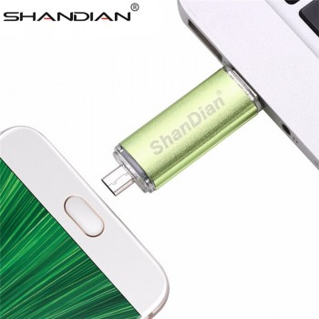 SHANDIAN OTG USB Flash Drive 128gb High Speed Pen Drive 64gb 32gb 16gb 8gb External Storage Pendrive Double Use USB Stick