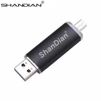 SHANDIAN OTG USB Flash Drive 128gb High Speed Pen Drive 64gb 32gb 16gb 8gb External Storage Pendrive Double Use USB Stick