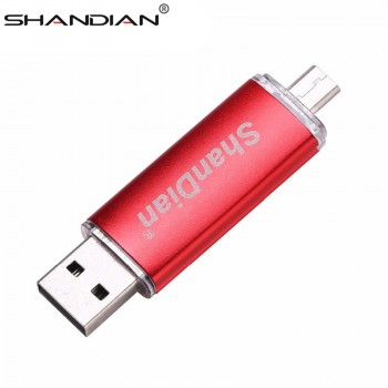 SHANDIAN OTG USB Flash Drive 128gb High Speed Pen Drive 64gb 32gb 16gb 8gb External Storage Pendrive Double Use USB Stick