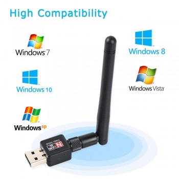 Mini USB Wifi Adapter 150Mbps 2dB Antenna PC USB Wi-fi Receiver Wireless Network Card 802.11b/n/g High Speed USB wi fi Ethernet