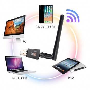 600Mbps 5Ghz 2.4Ghz USB Wifi Adapter USB Dual Band RTL8811AU Wifi Antenna Dongle LAN Adapter For Windows Mac Desktop/Laptop/PC