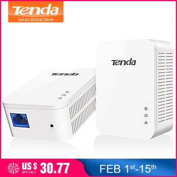 1Pair Tenda PH3 1000Mbps Powerline Network Adapter, AV1000 Ethernet PLC Adapter,High Compatible with IPTV, Homeplug AV2