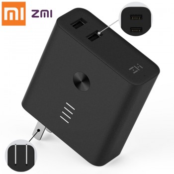 Xiaomi ZMI Power Bank 2 in 1 Charger Charging Treasure 5000mAh Dual USB QC3.0 Fast Charge For iPhone Android Phone Universal