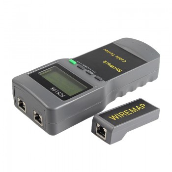 SC8108 Portable LCD Network Tester Meteramp;LAN Phone Cable Tester amp; Meter With LCD Display RJ45 Free Shipping