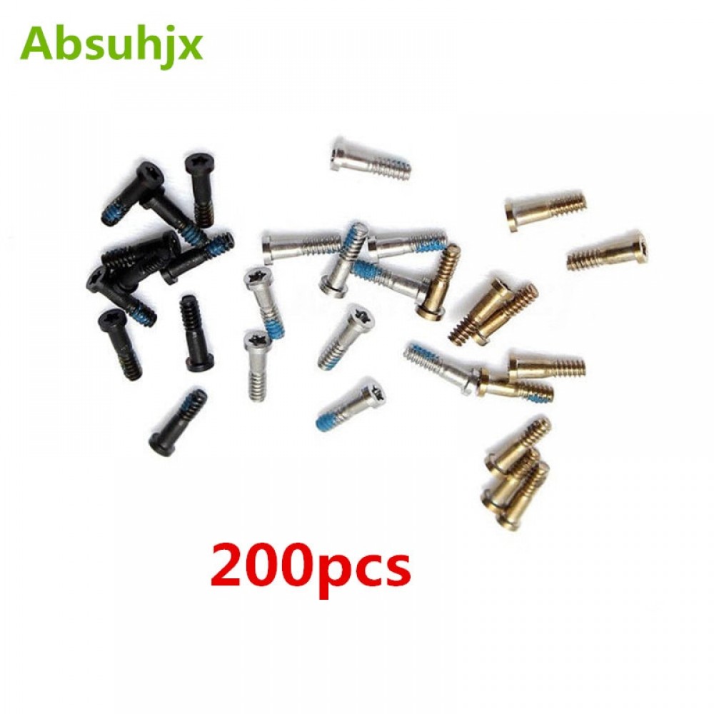 Absuhjx 200pcs Bottom Screw for iPhone 6S 6 Plus 5S 8 X Dock Connector Torx 5 Point Star Pentacle Screws Accessories Pentalobe