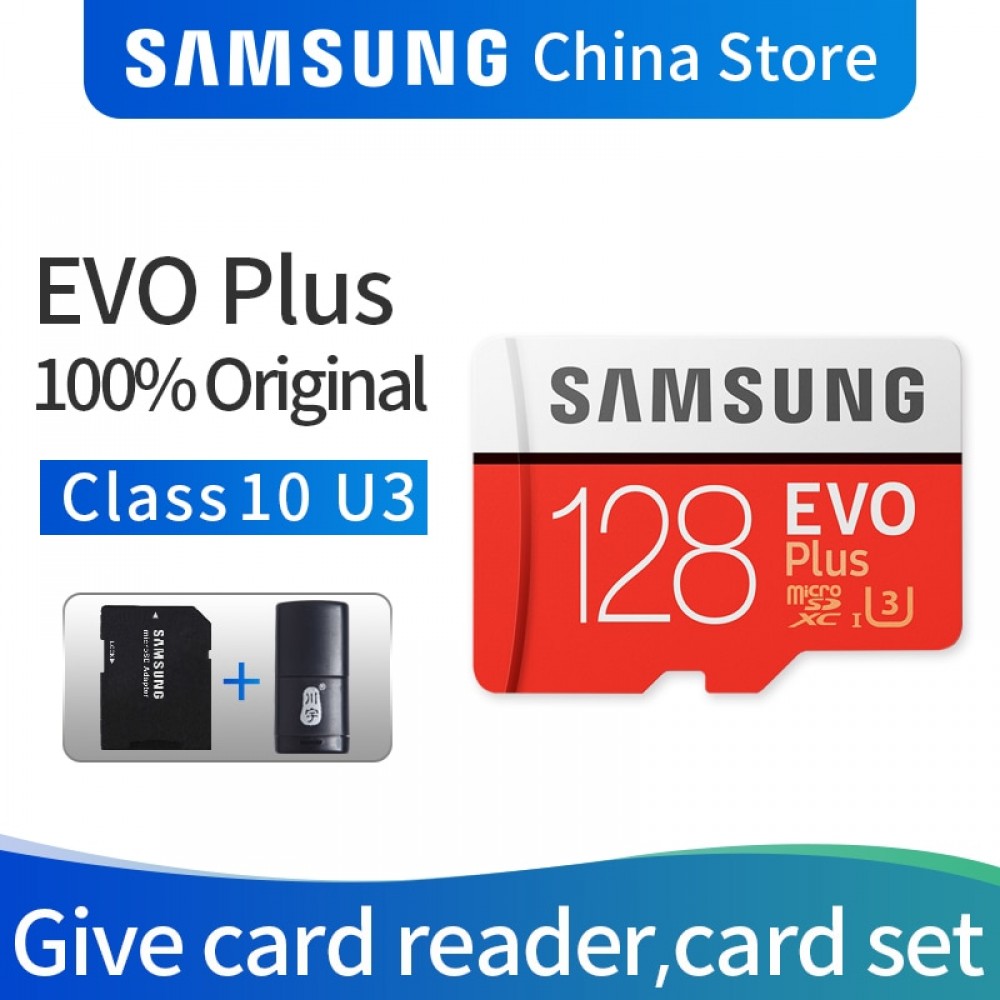 SAMSUNG Memory Card Micro SD EVO PLUS 256GB 128GB 64GB 32GB SDHC SDXC Grade Class10 C10 UHS-1 TF Cards Trans Flash 4K  microsd