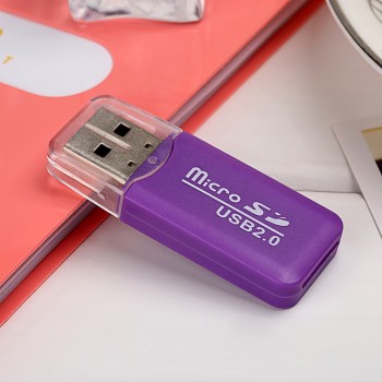 FFFAS High Quality Mini USB 2.0 Card Reader for Micro SD Card TF Card Adapter Plug and Play Colourful Choose from for Tablet PC