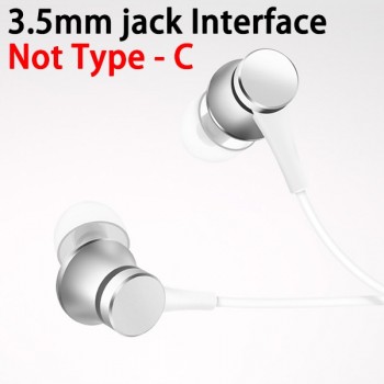 Xiaomi Piston 3 Earphones USB Type-C Mi 3.5mm Fresh Edition Earphone Headset with Mic for Xiaomi Mi 6/8 Huawei Earphone Earbuds