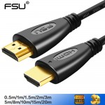 FSU HDMI Cable video cables gold plated 1.4 1080P 3D Cable for HDTV splitter switcher 0.5m 1m 1.5m 2m 3m 5m 10m 12m 15m 20m