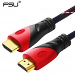 High Speed HDMI Cable Gold Plated Connection with Red, black and white mesh 1080P,0.5m,1m,1.5m,2m,3m,5m,8m,10m,15m
