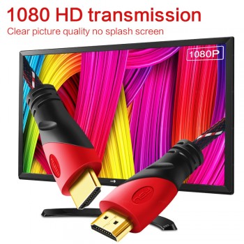High Speed HDMI Cable Gold Plated Connection with Red, black and white mesh 1080P,0.5m,1m,1.5m,2m,3m,5m,8m,10m,15m