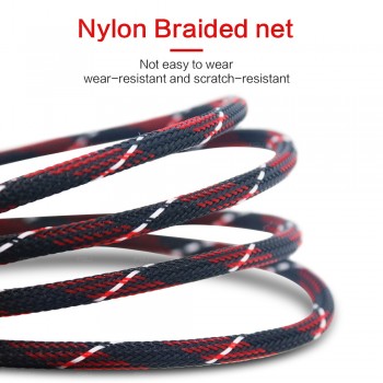 High Speed HDMI Cable Gold Plated Connection with Red, black and white mesh 1080P,0.5m,1m,1.5m,2m,3m,5m,8m,10m,15m