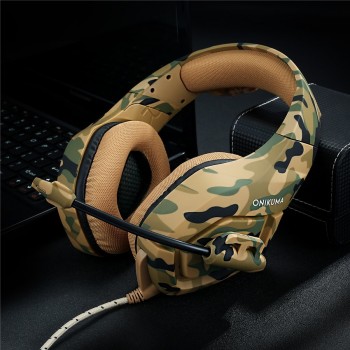 ONIKUMA K1 Camouflage PS4 Headset Bass Gaming Headphones Game Earphones Casque with Mic for PC Mobile Phone New Xbox One Tablet