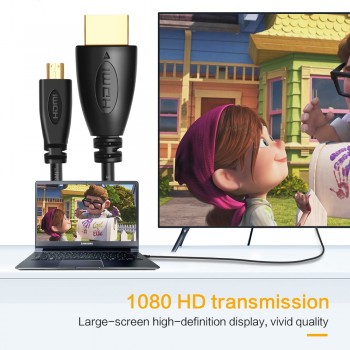1.4 Version Gold Plated Micro HDMI to HDMI Cable 3D 1080P Male-Male for Phone Tablet  HDTV PS3 XBOX Camera GoPro 1m 1.5m 3m 5m